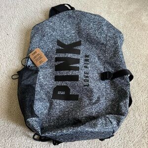 PINK Victoria's Secret by Victoria's Secret Gray Heather Backpack Duffle Bag
